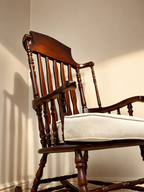 Classic Wooden Rocking Chair – Solid Wood Handmade Chair with Cushion