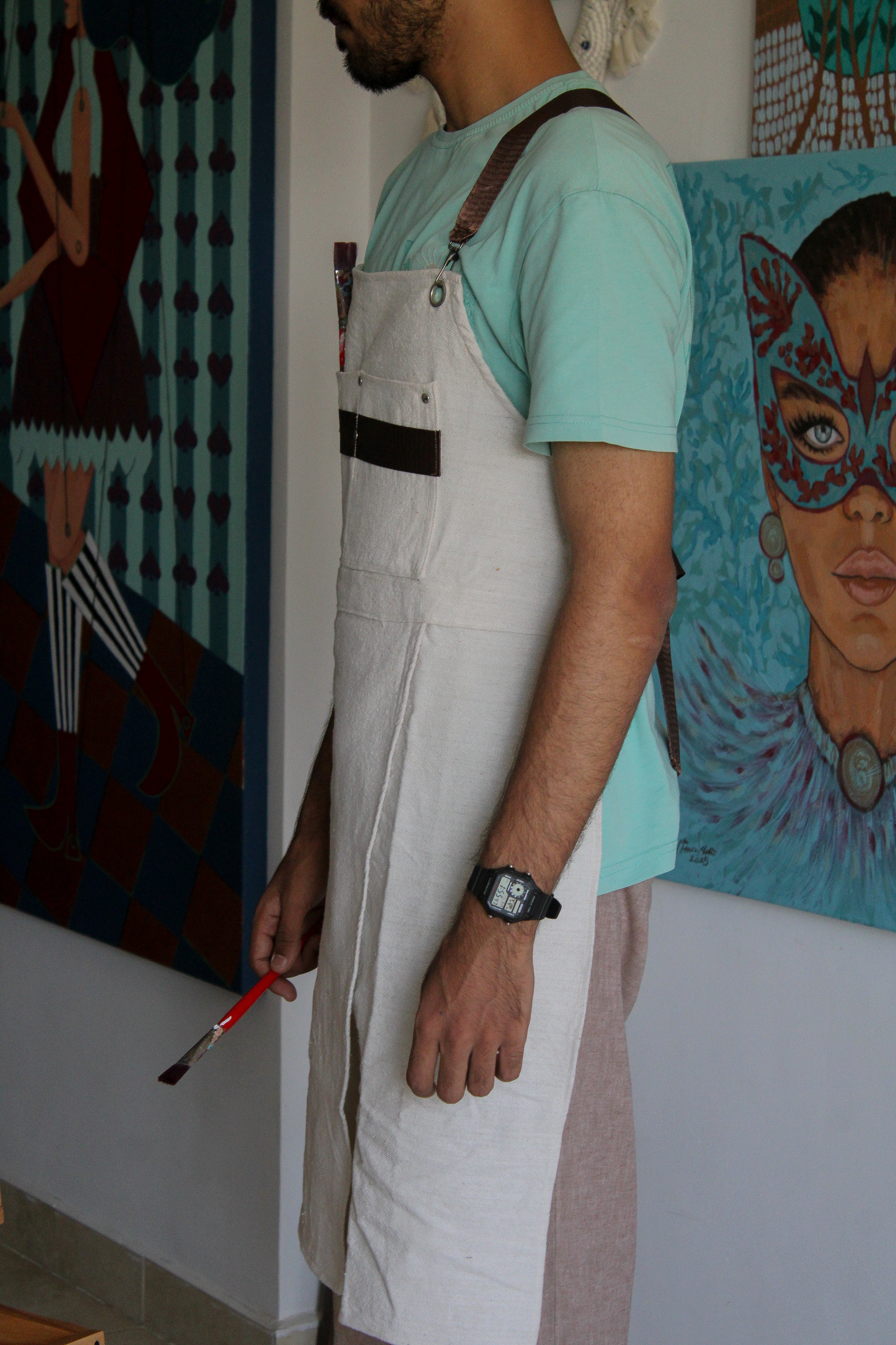 Unisex - split leg apron